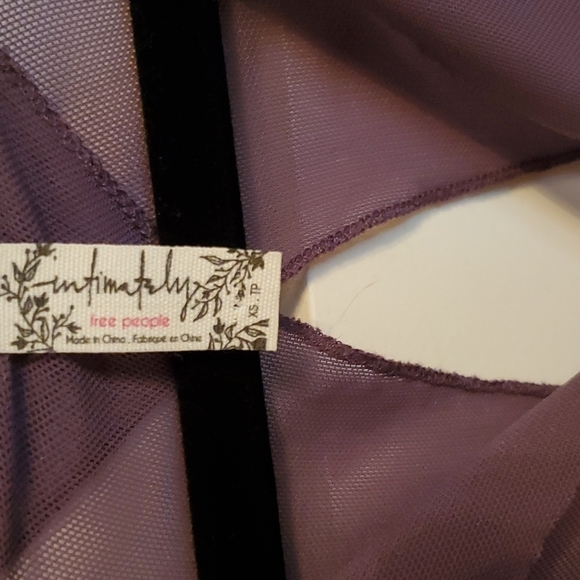 Intimately Free People Mini Purple Mesh Floral Bodycon Illusion Dress - Picture 10 of 16